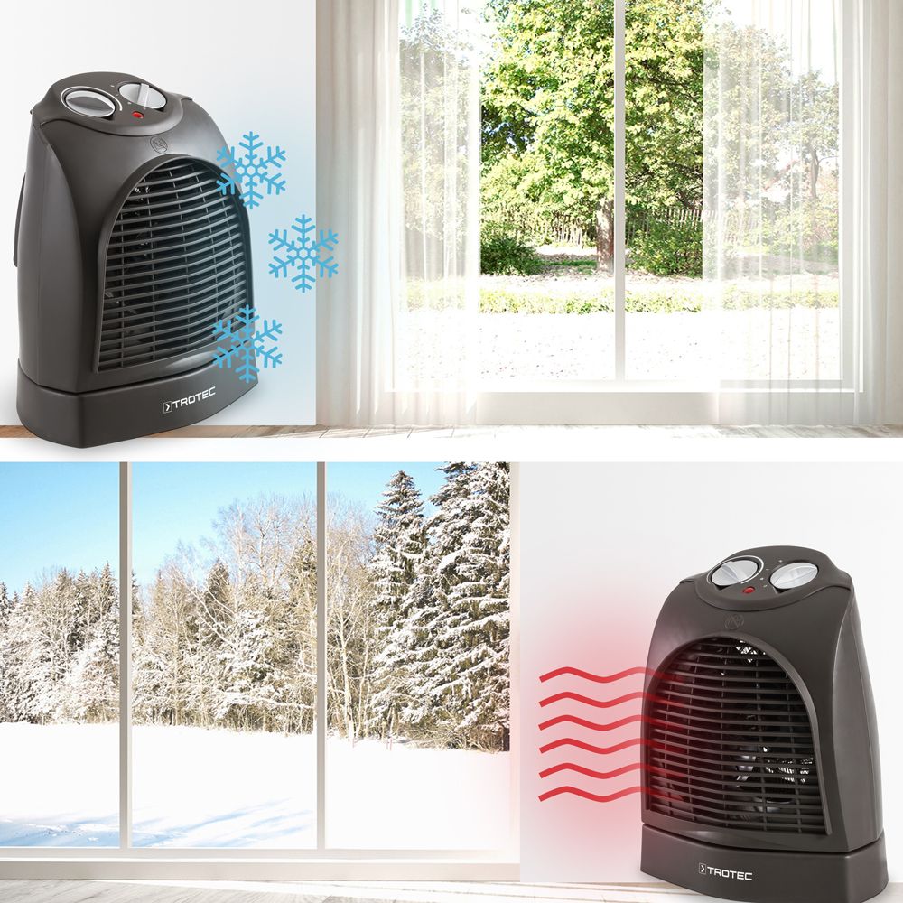 Trotec Radiateur Soufflant Tfh 22 E, 1000 W / 2000 W chauffage d'appoint chauffage électrique - 5