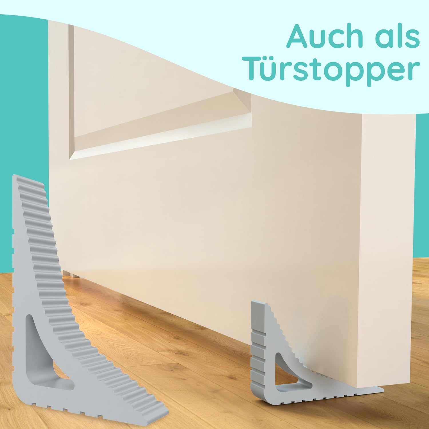 Lot de 2 butoirs de fenêtre - Support ouvert et cale de fenêtre à aérer - Butée de fenêtre sans perçage - Pinces de fenêtre en caoutchouc et butoir - 5