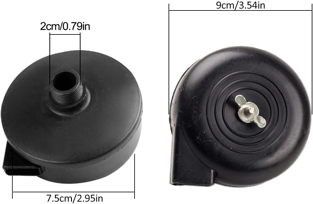 Filtro Aspirazione Per Compressore D'Aria Oil-Free – 13/16/20 Mm, In Plastica Con Filtro Spugna, Rimuove Polvere