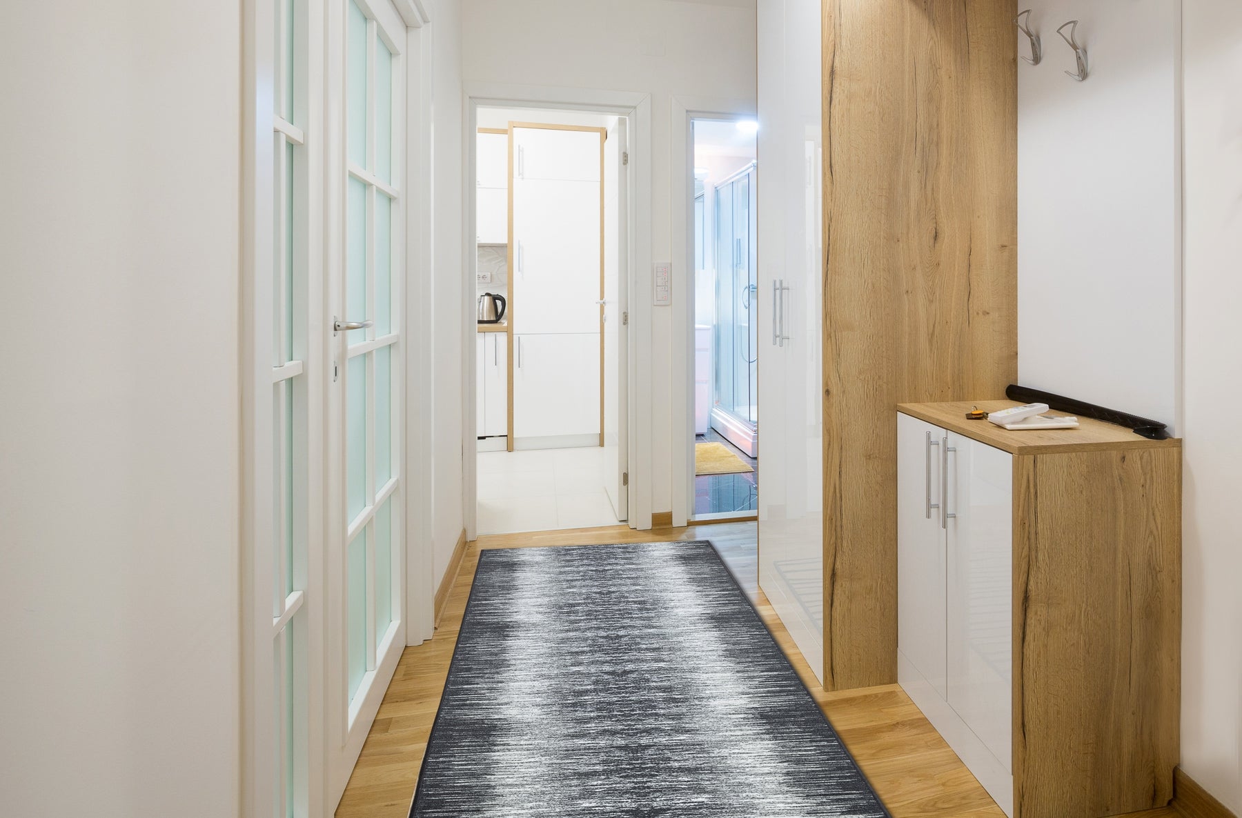 TAPIS DE COULOIR antidérapant TOLTEC gris 80 cm 80x250 cm - 3