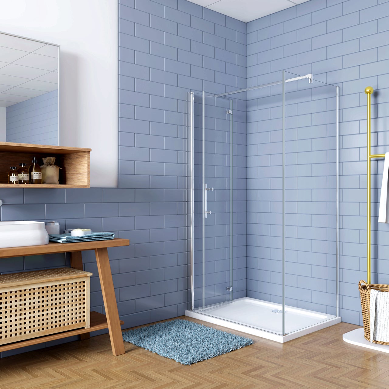 Box Doccia Rettangolare 90x100 Cm - Ante In Cristallo Temperato 6 Mm, Struttura Alluminio, Scorrevoli - Foto 10