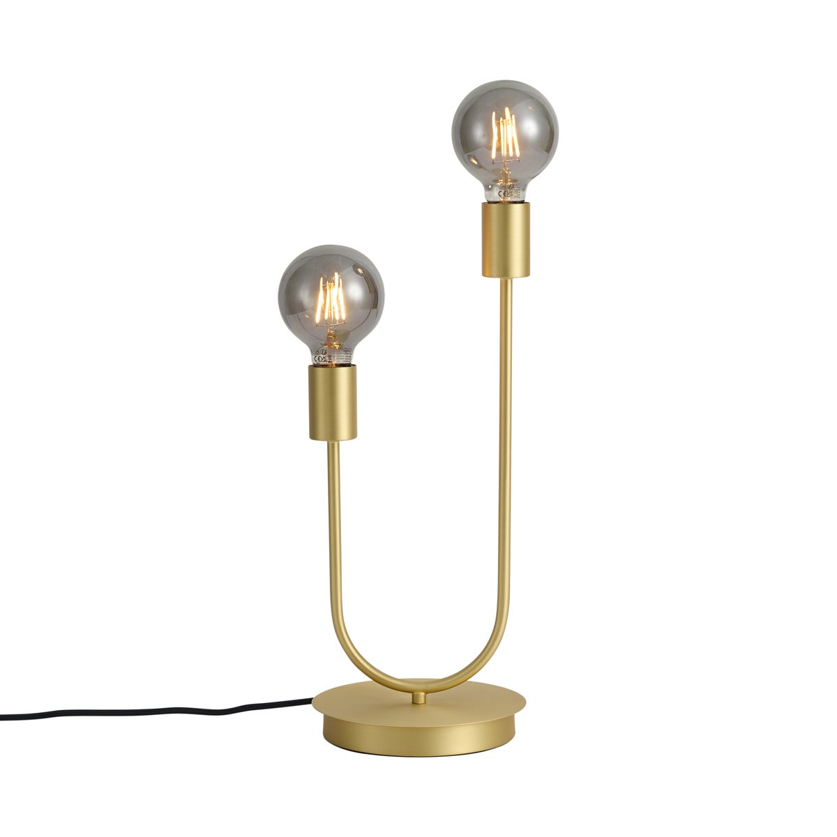 Qazqa artdeco lampa stołowa - Tuning - mosiężny, okrągły, max. 15w, e27, 46.5cm, IP20 oświetlenie wewnętrzne