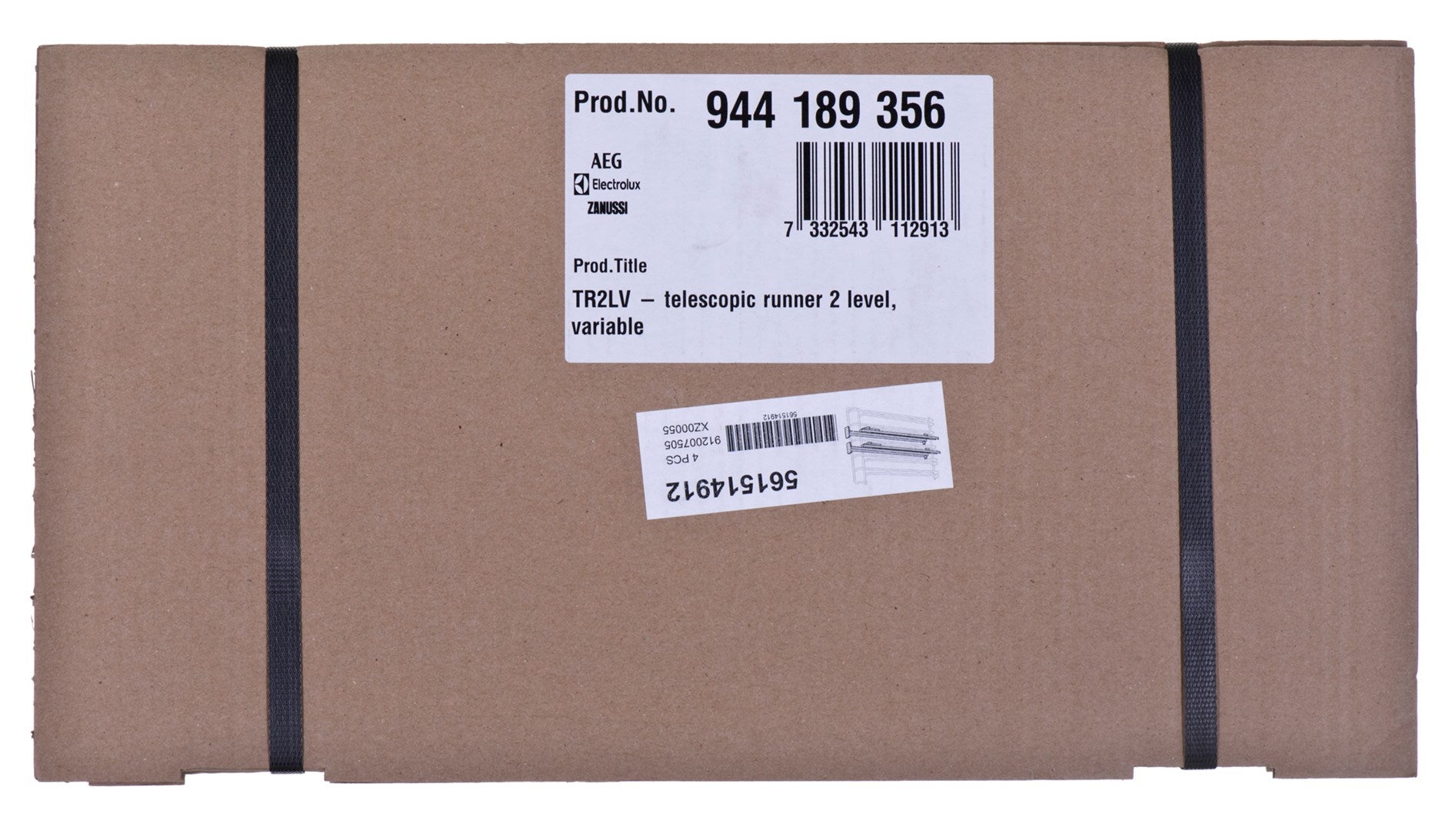 Guida Telescopica Aeg TR2LV Estensione Parziale Due Livelli per Forno Acciaio Inossidabile - 5