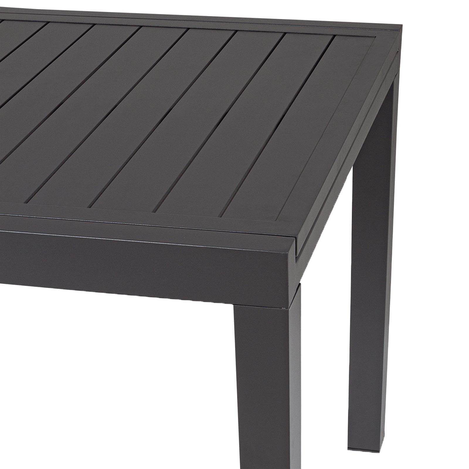 Table de jardin extensible rectangulaire en Aluminium Noir 10 places - 4