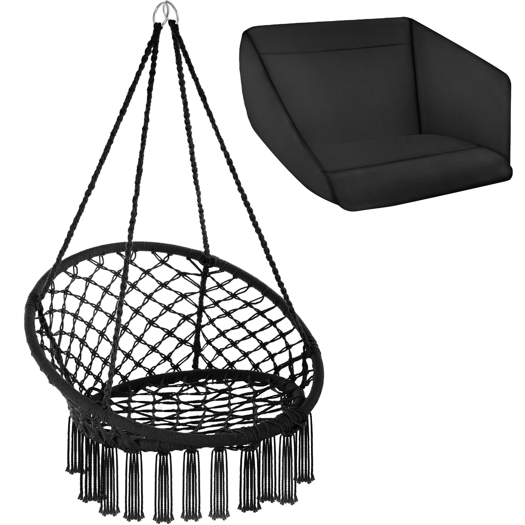 Fauteuil suspendu avec Rembourrage de l'assise et du dossier noir - 2