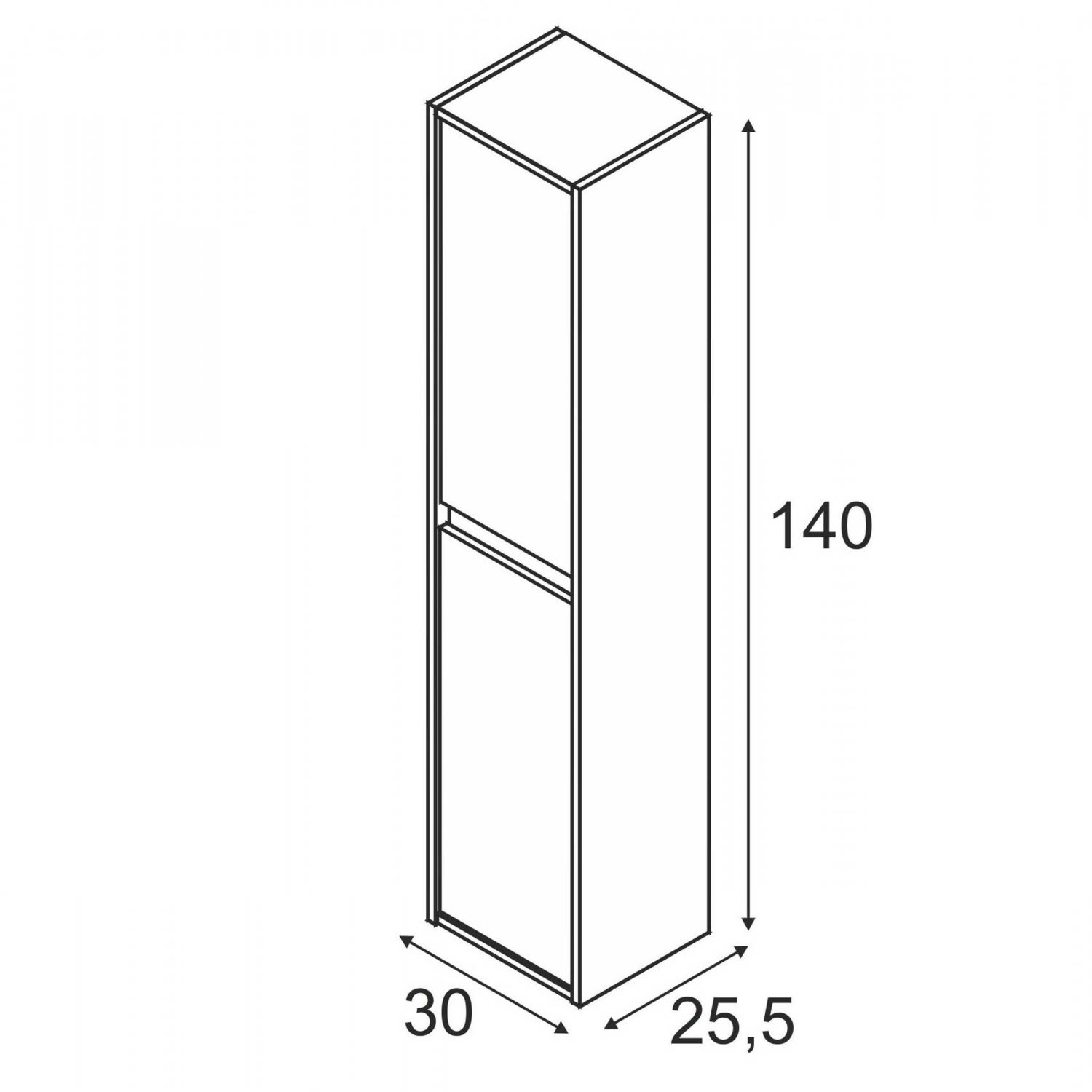 Columna para Colgar con 2 puertas. Color Nordik - 2