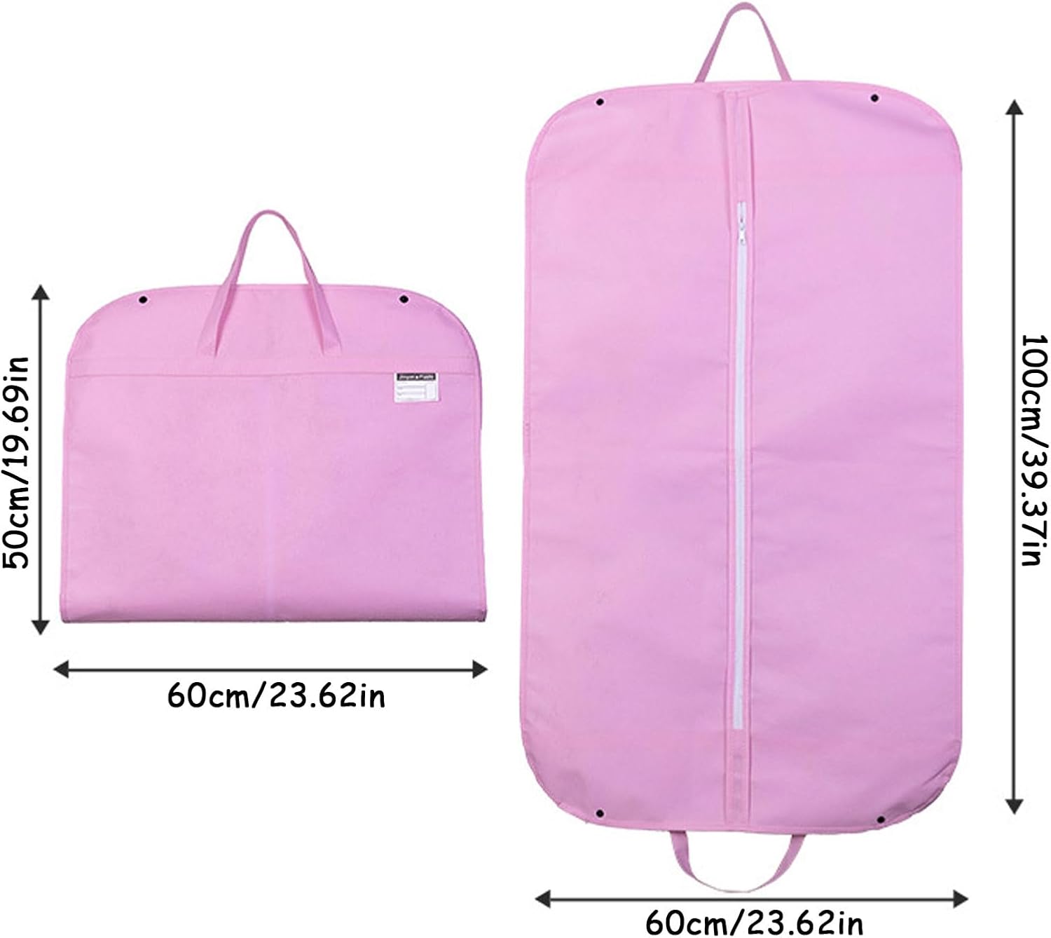 Lot De 5 Grands Sacs De Rangement Transparents Pour Costumes Et Manteaux - 2m, Avec Fermeture Éclair