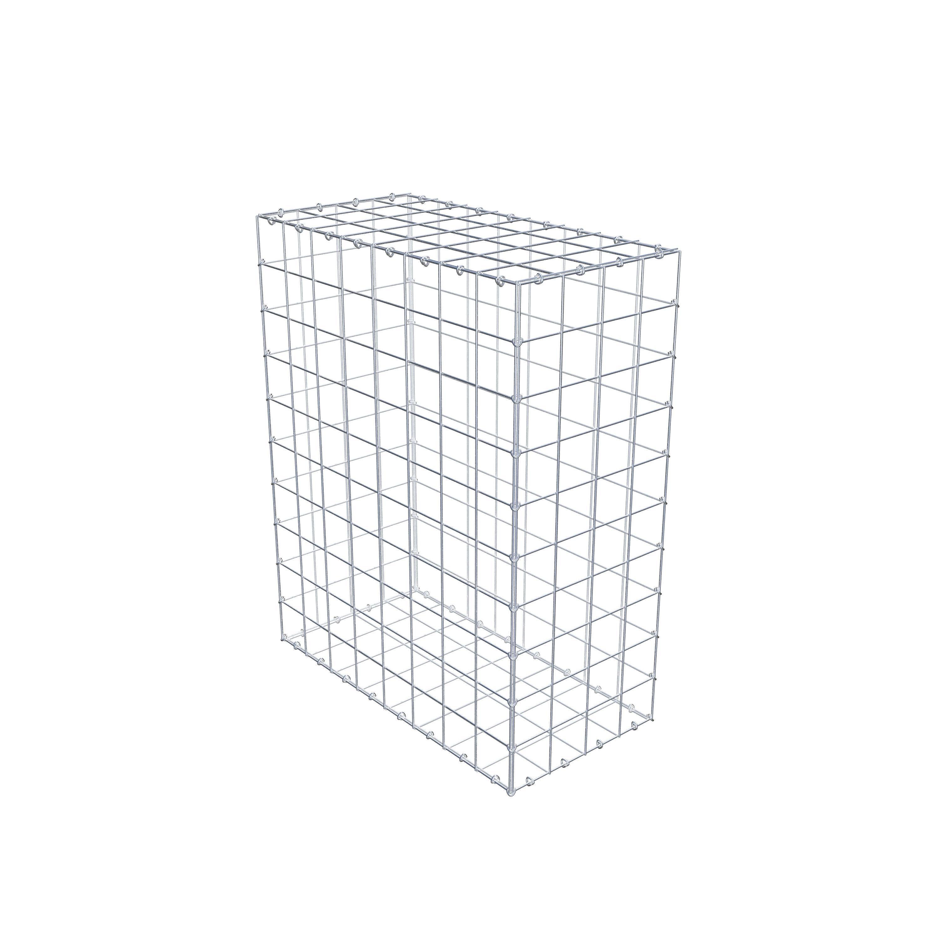 Gavión de acero galvanizado 100x80x40cm (LxAxP), malla 10 x 10cm, Anillo en C, jaula metálica para muro o jardín - 6