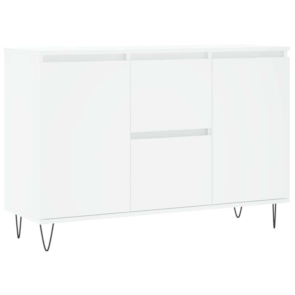 vidaXL Credenza Bianca 104x35x70 cm in Legno Multistrato - 2