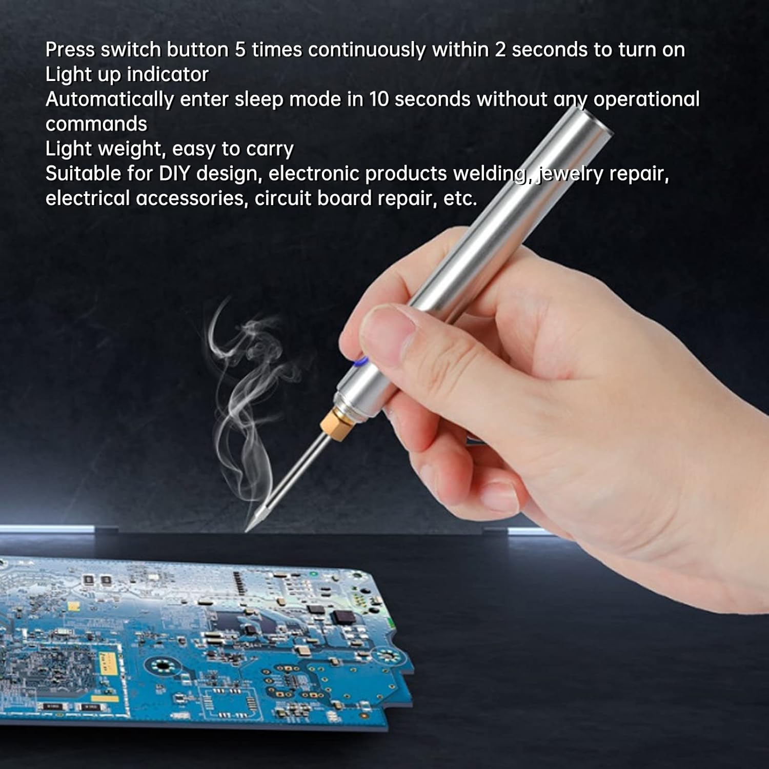 Przenośna lutownica bezprzewodowa 5V 15W USB z możliwością ładowania 200-450°C Mini profesjonalny zestaw szybkiego nagrzewania do różnych napraw