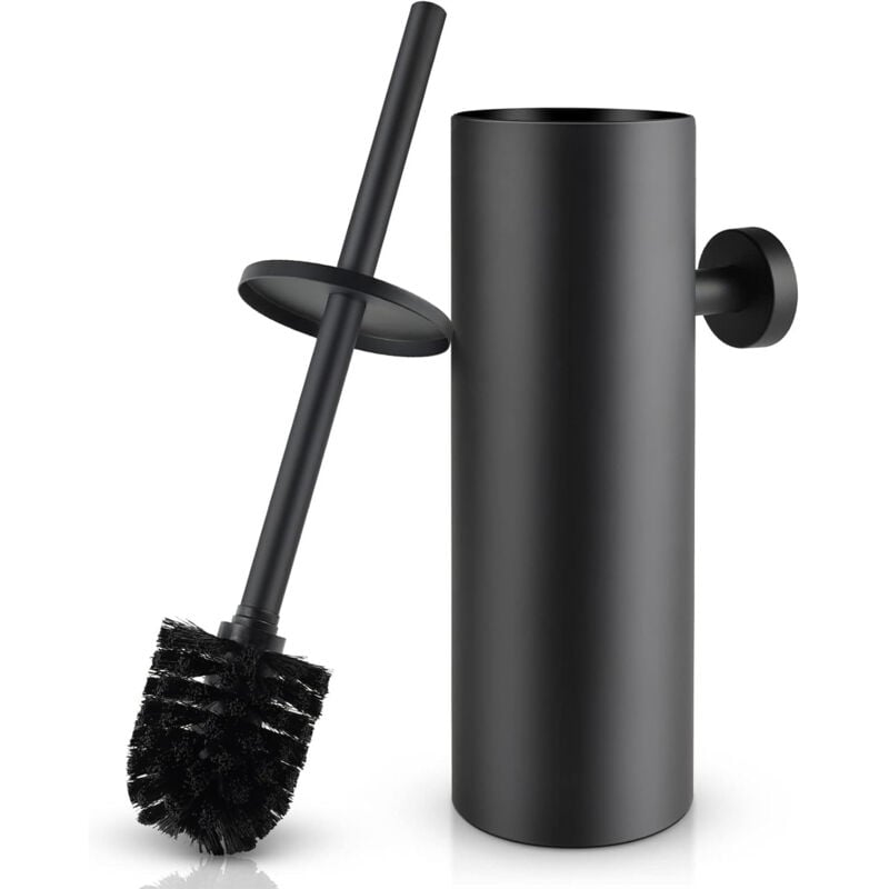 MSV Brosse WC Porte-Balai Toilette Pot à Balai „Inagua" Ensemble WC à Poser En Polystyrène