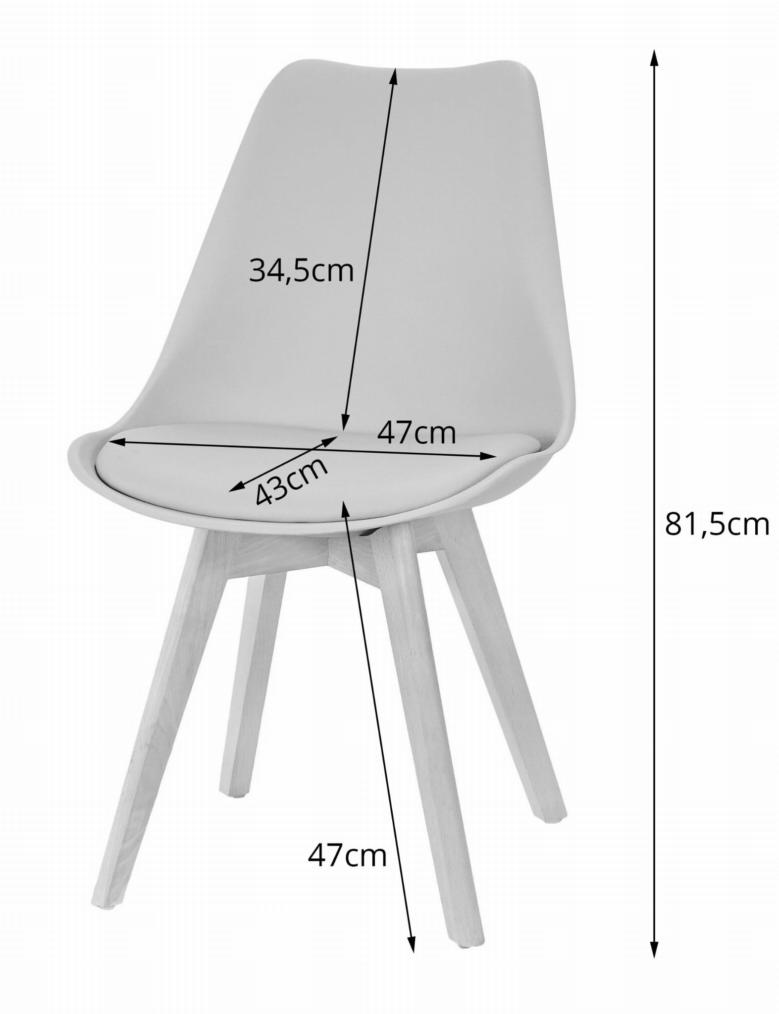 Table à manger 80x120 cm et 4 chaises, noir/chêne/hêtre - 2