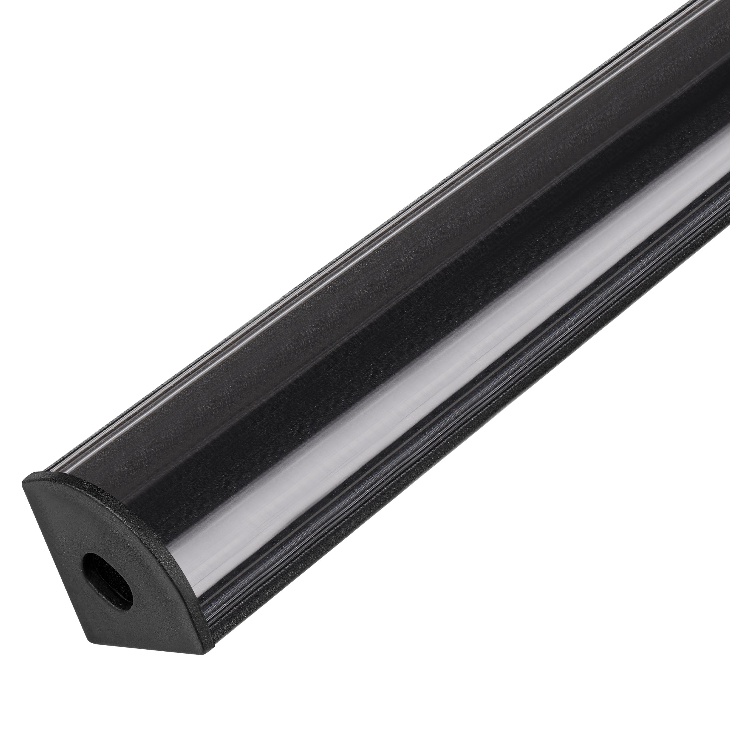 Profil do taśm LED 2m 16x16mm kątowy aluminiowy czarny z transparentnym kloszem MasterLED