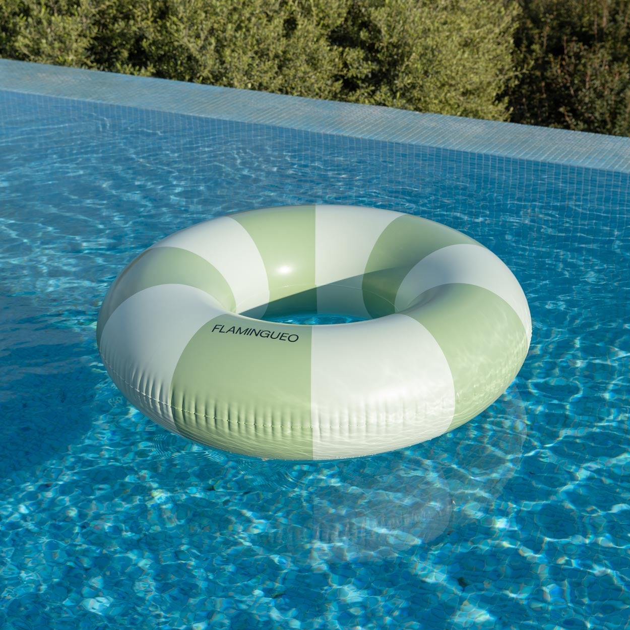 Flamingueo Portofino Tanning Pool Géante 205x140x38 Cm - Matelas Piscine Adulte Avec Porte-Gobelet & Coussin, 4 Couleurs