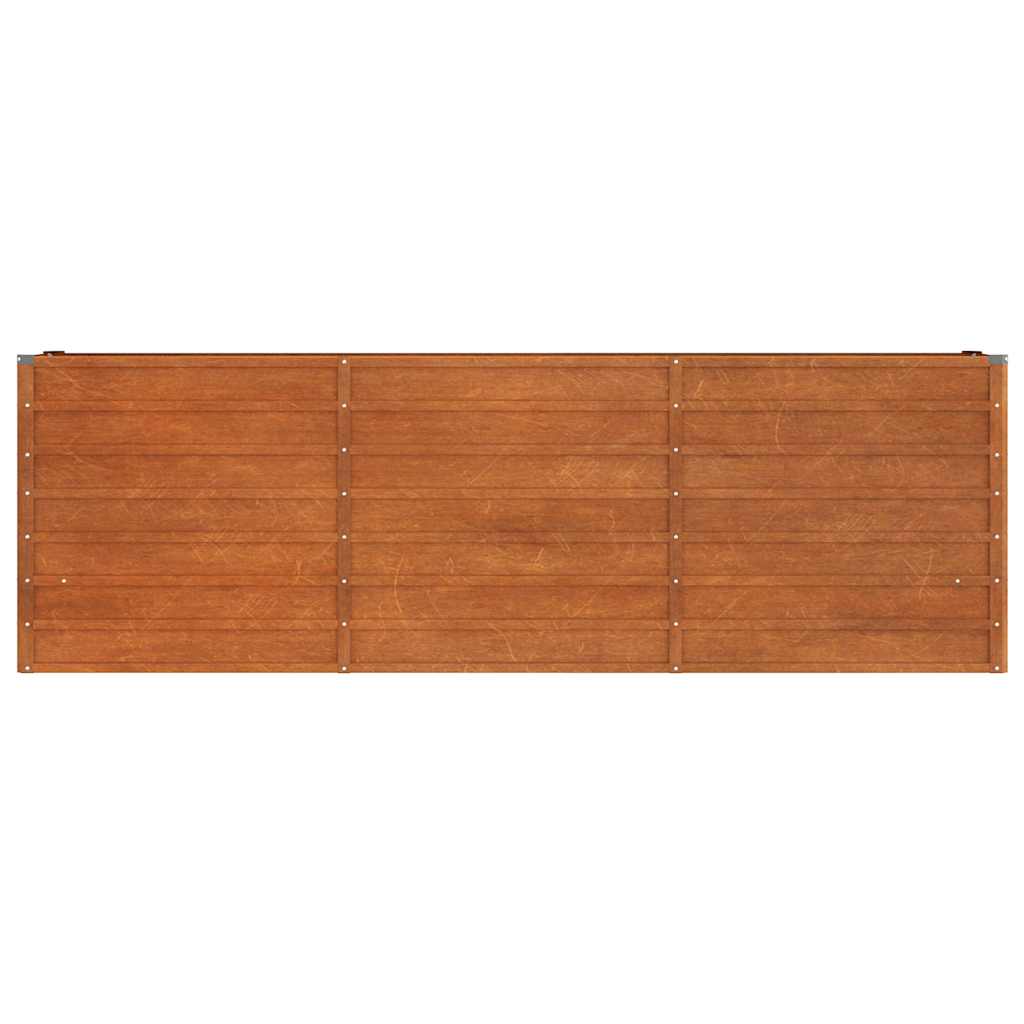 Jardinière - Lit surélevé de jardin - Pot de fleurs rouillé 240x40x77 cm acier corten Couleur évolue n1311l - 3