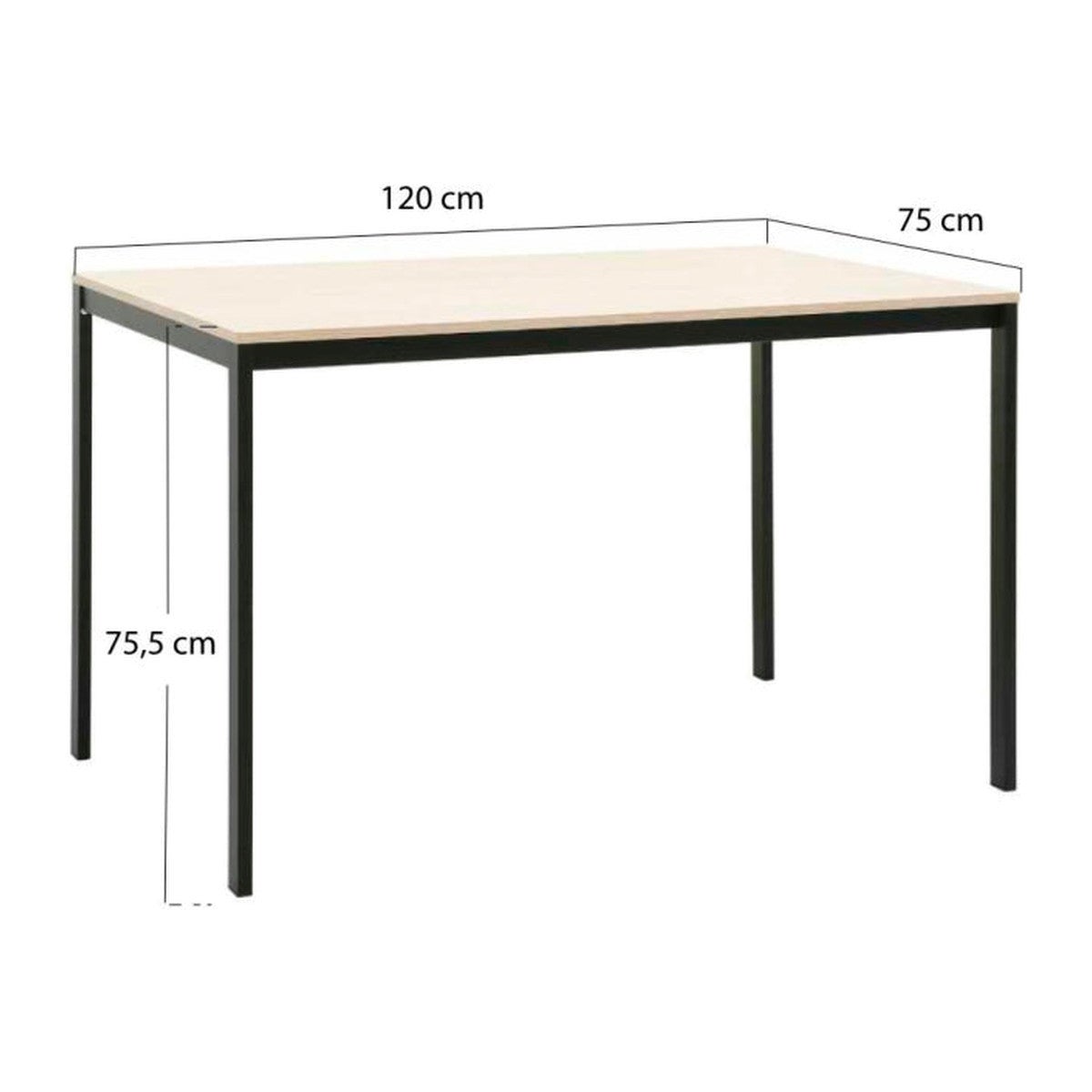 Essenza Mesa Rectangular Nodi 120X75 Cm, Madera Natural Negra , Leroy Merlin
