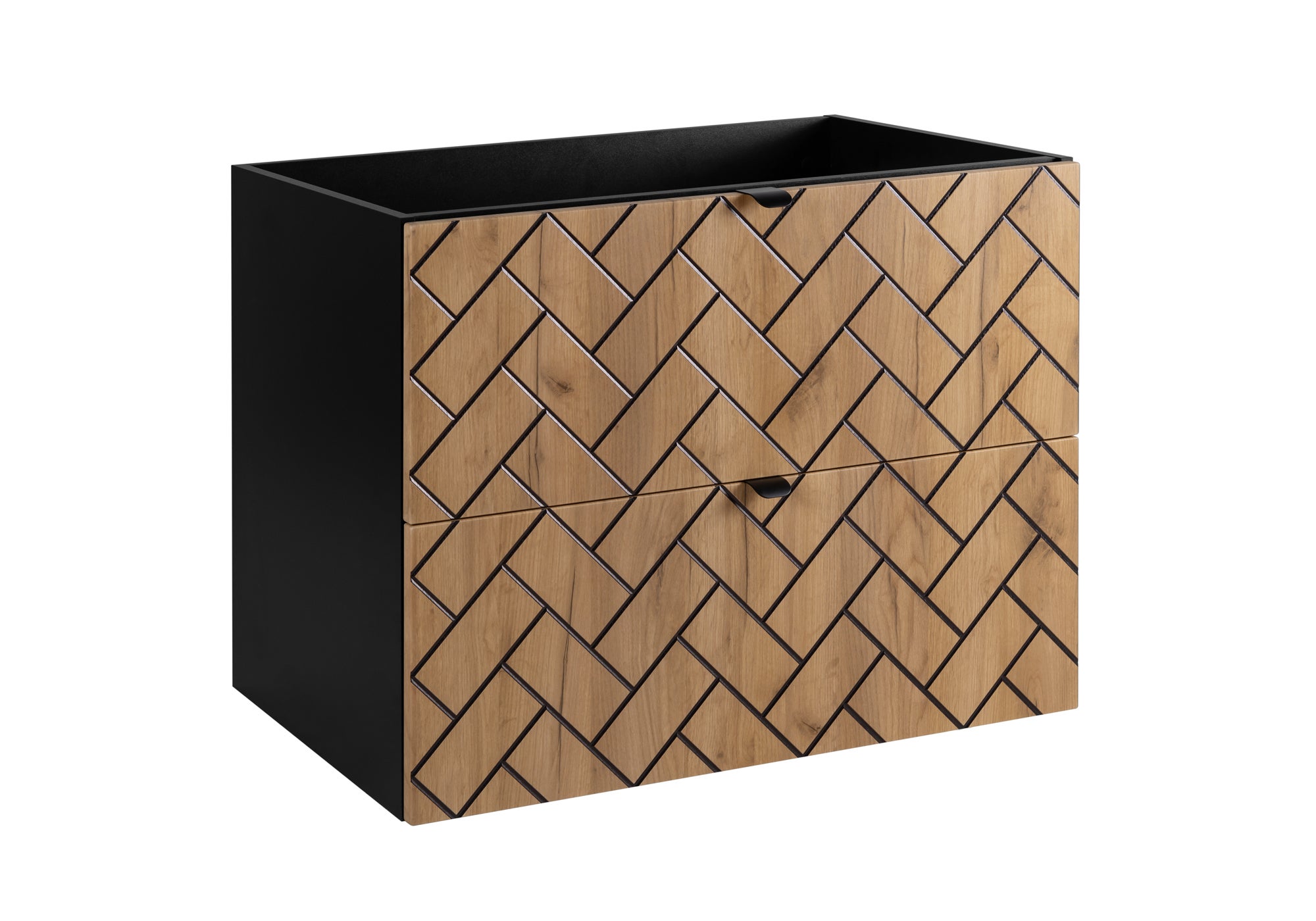 Szafka łazienkowa MADIS 80 cm dąb craft frezowane szuflady wisząca