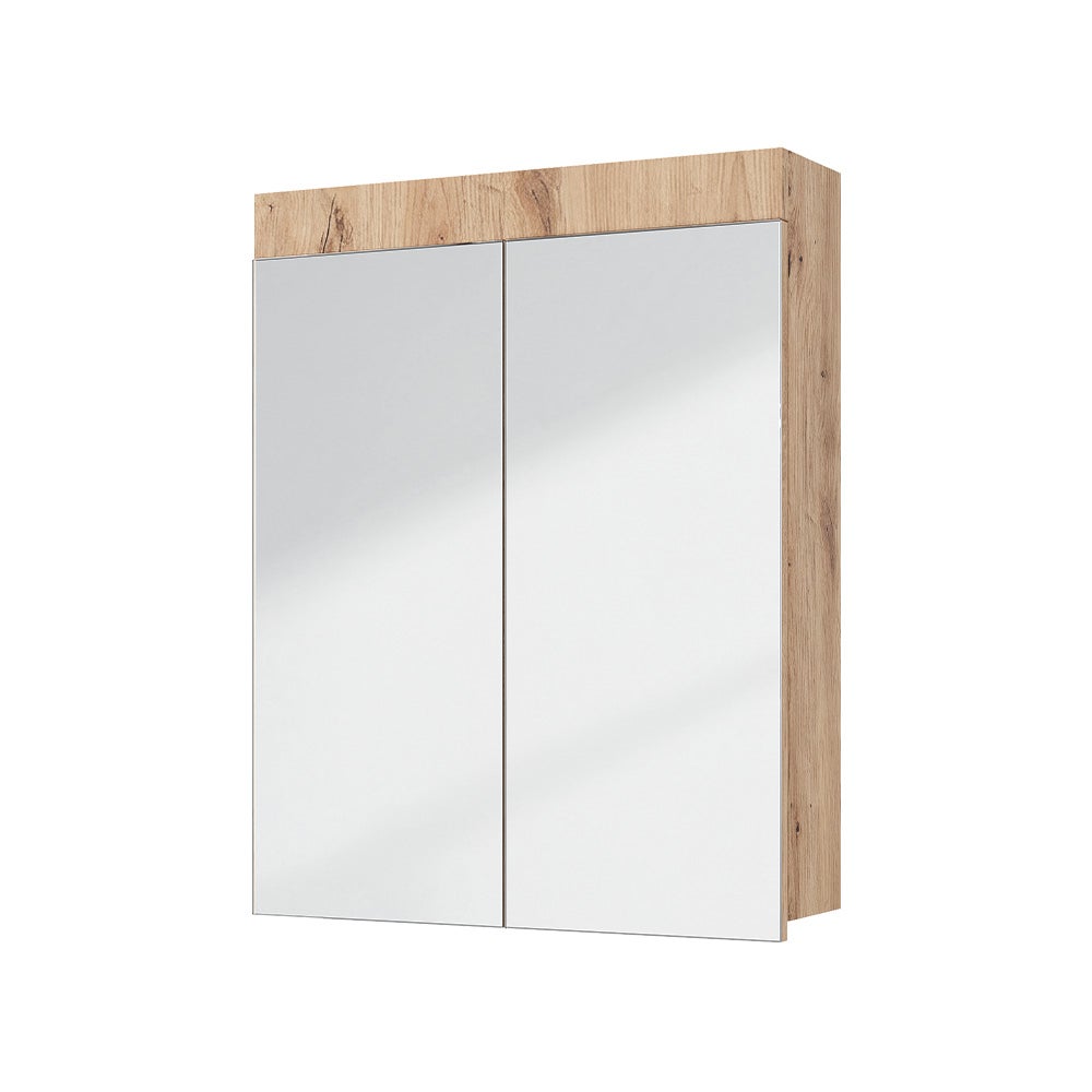 Vicco Szafka z lustrem w łazience Luna, Oak Wotan, 60 x 77 cm