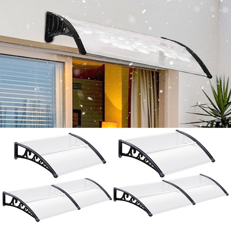 Auvent De Porte En Polycarbonate - Transparent, Anti-pluie Et UV, Plusieurs Tailles