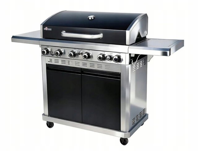 GRILL GAZOWY EL FUEGO DETROIT 6+1 ŻELIWNY RUSZT+PŁYTA MIEJSCE NA BUTLE 49KG