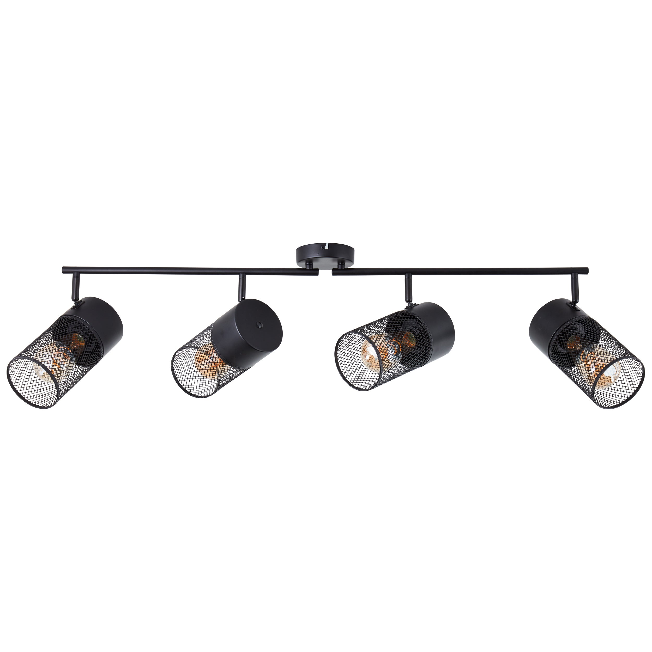Spot Brilliant Kamolo 4-płomienny czarny matowy, metal, 4x A60, E27, 40 W - 2