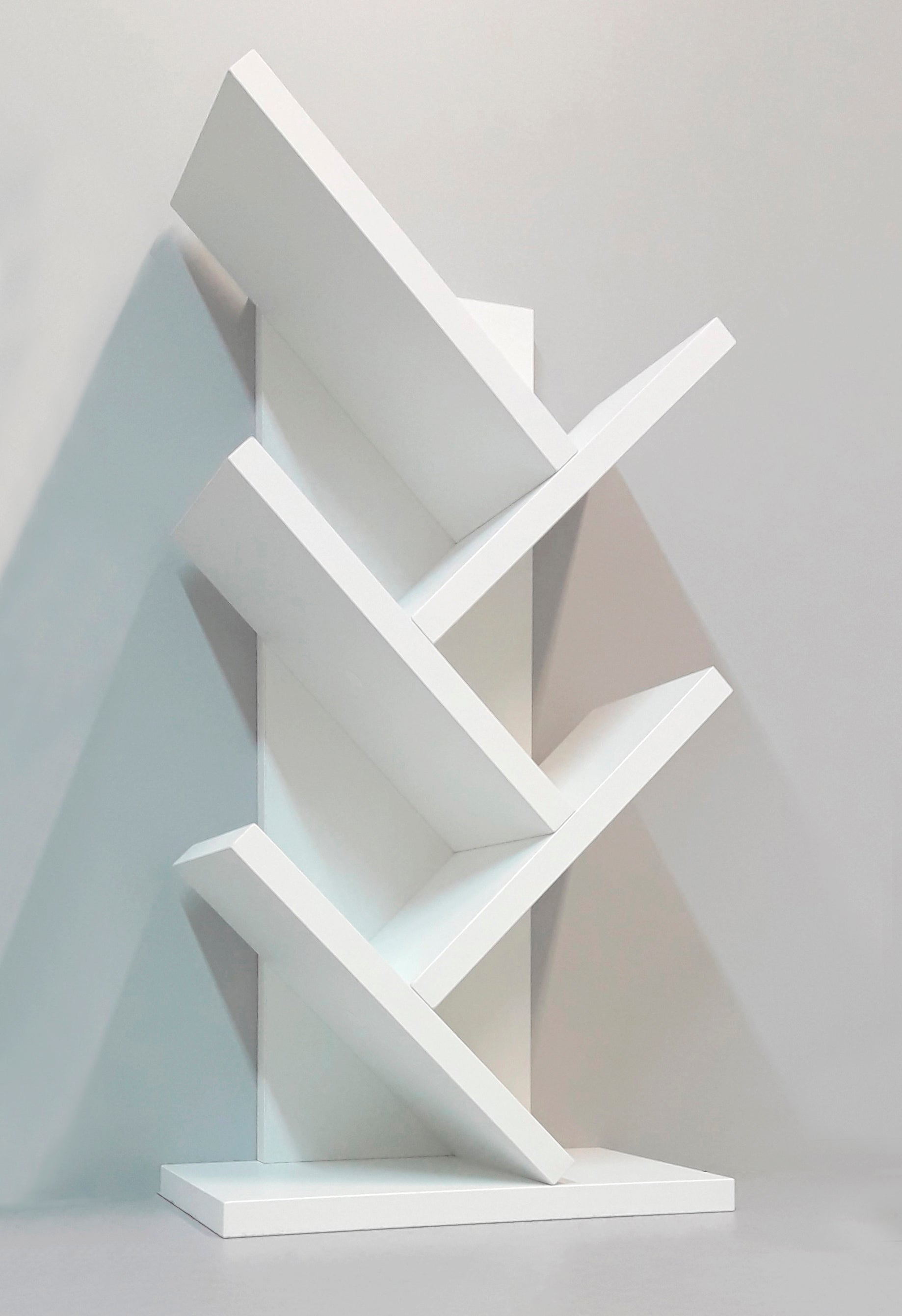 Árvore de mesa para estantes de madeira Mod. Livraria. Biblioteca. Henor. 30x61x18 cm. Branco - 3