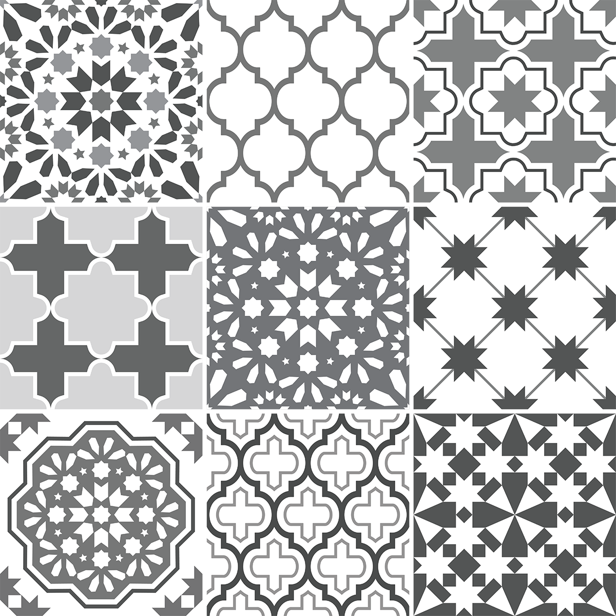 9 adesivi piastrelle di cemento azulejos loreana - Sticker adesivo - adesivi murali - 9stickers10x10cm - 2