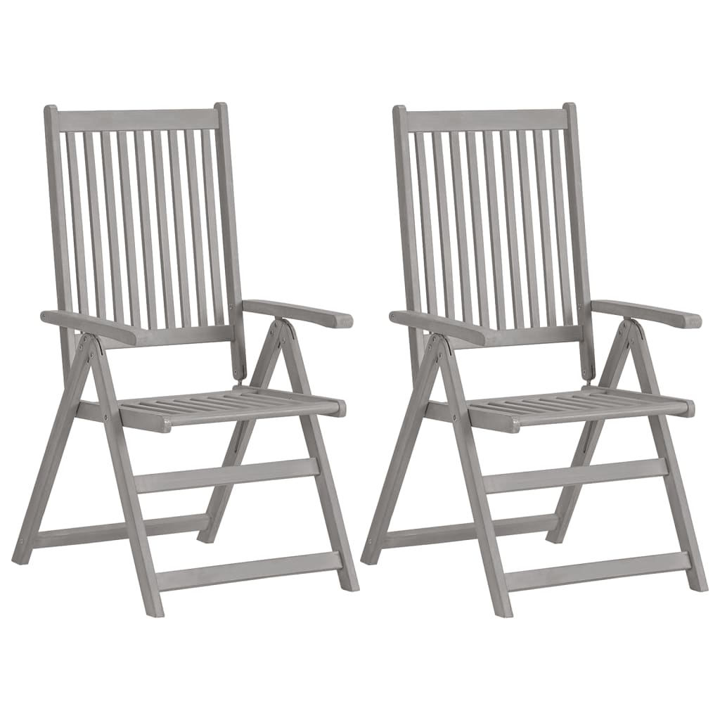 Maison Exclusive - Chaises inclinables de jardin lot de 4 et coussins Bois acacia - 2