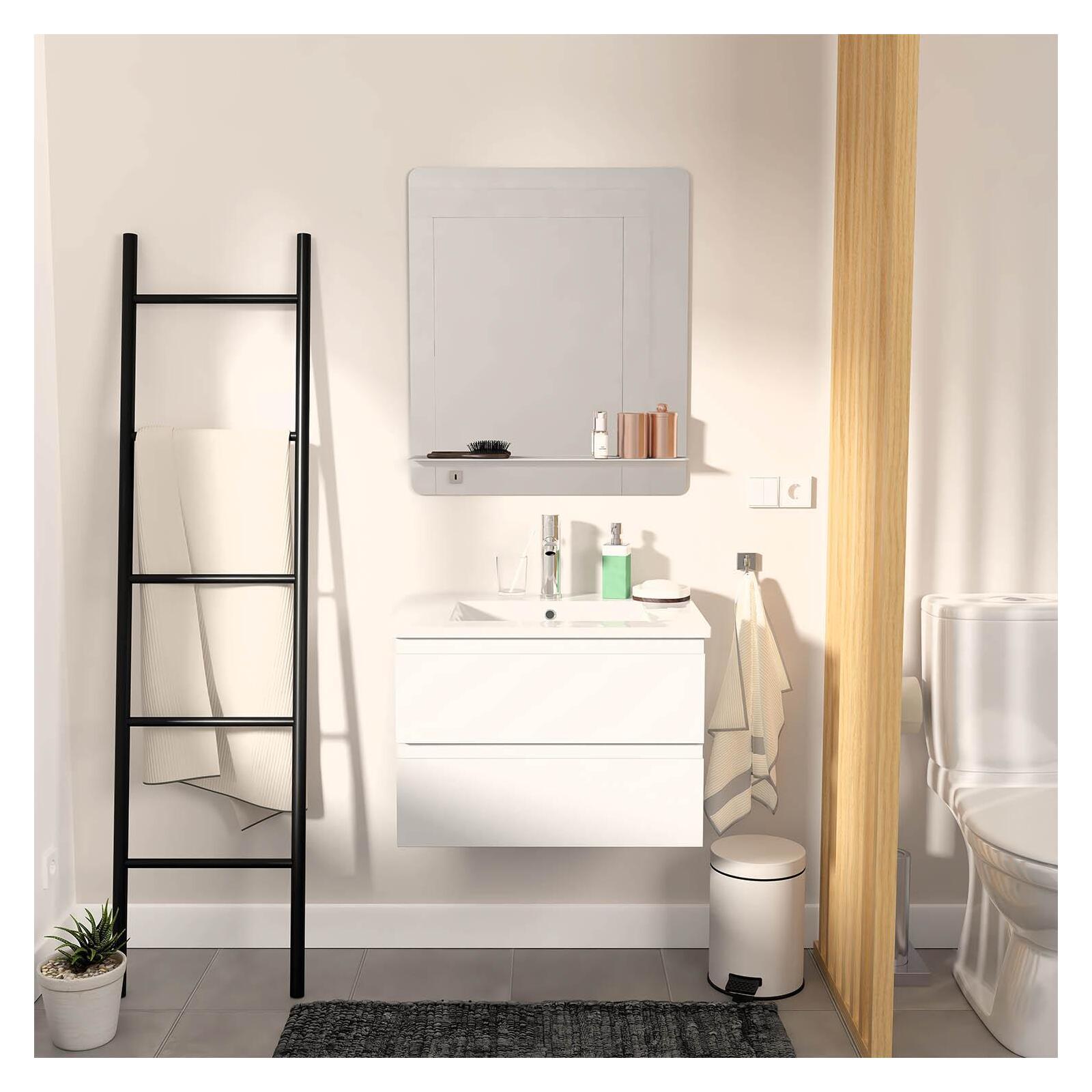 Mueble de lavabo individual + lavabo + espejo sorrento