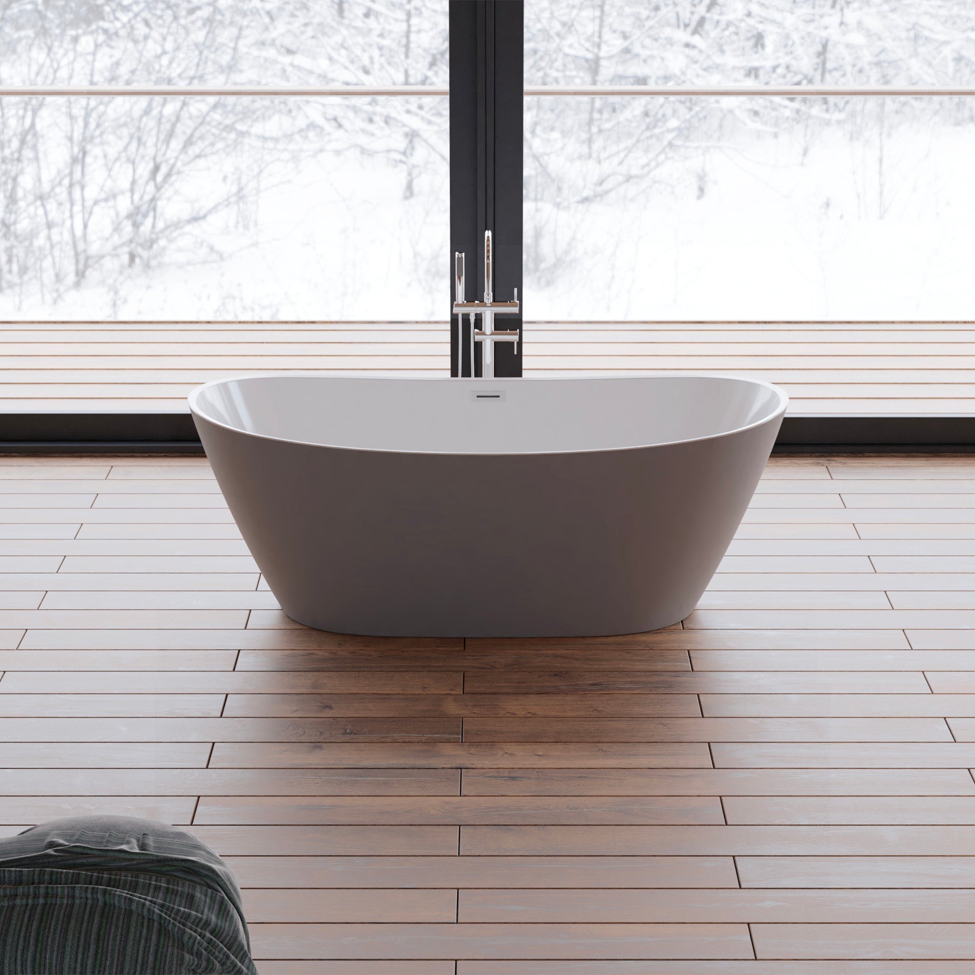 Baignoire Ilot Venecia 170 grise 170 x80 x57 cm, by SPALINA - 7