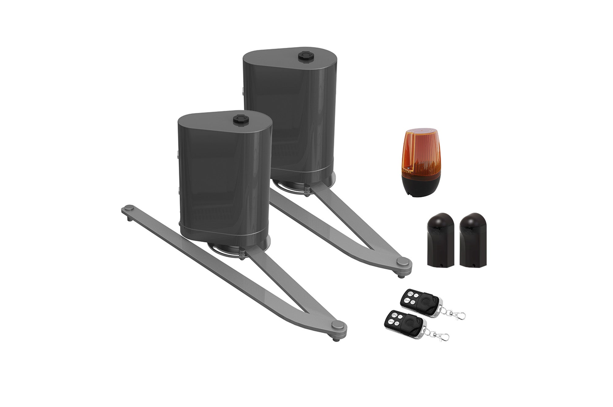 Portail battant motorisé 4m EIGER H.180cm + Motorisation BUNKER B500 - 3