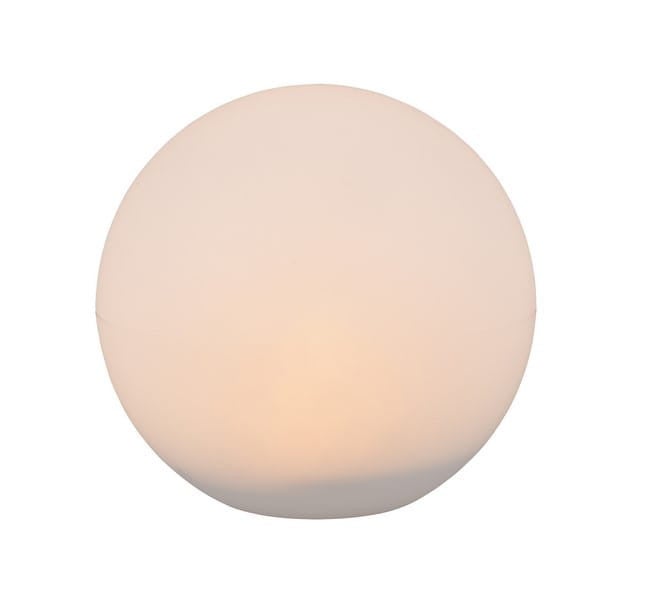 Kula ogrodowa solarna Melo biała LED 1W 3000K 30lm wym: 28,2 x 30 x 30 cm tworzywo sztuczne RL