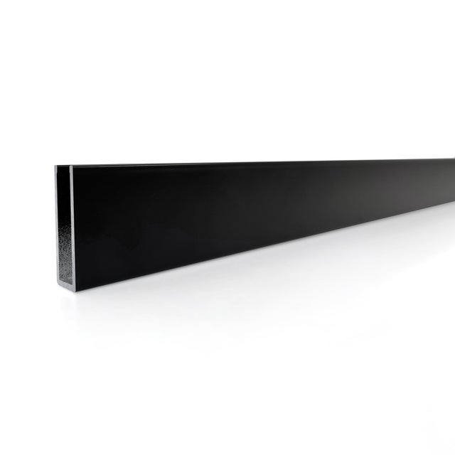 Perfil de Aluminio Negro Mate para Panel de Ducha Walk-In – 10 mm de Espesor y 190 cm de Altura