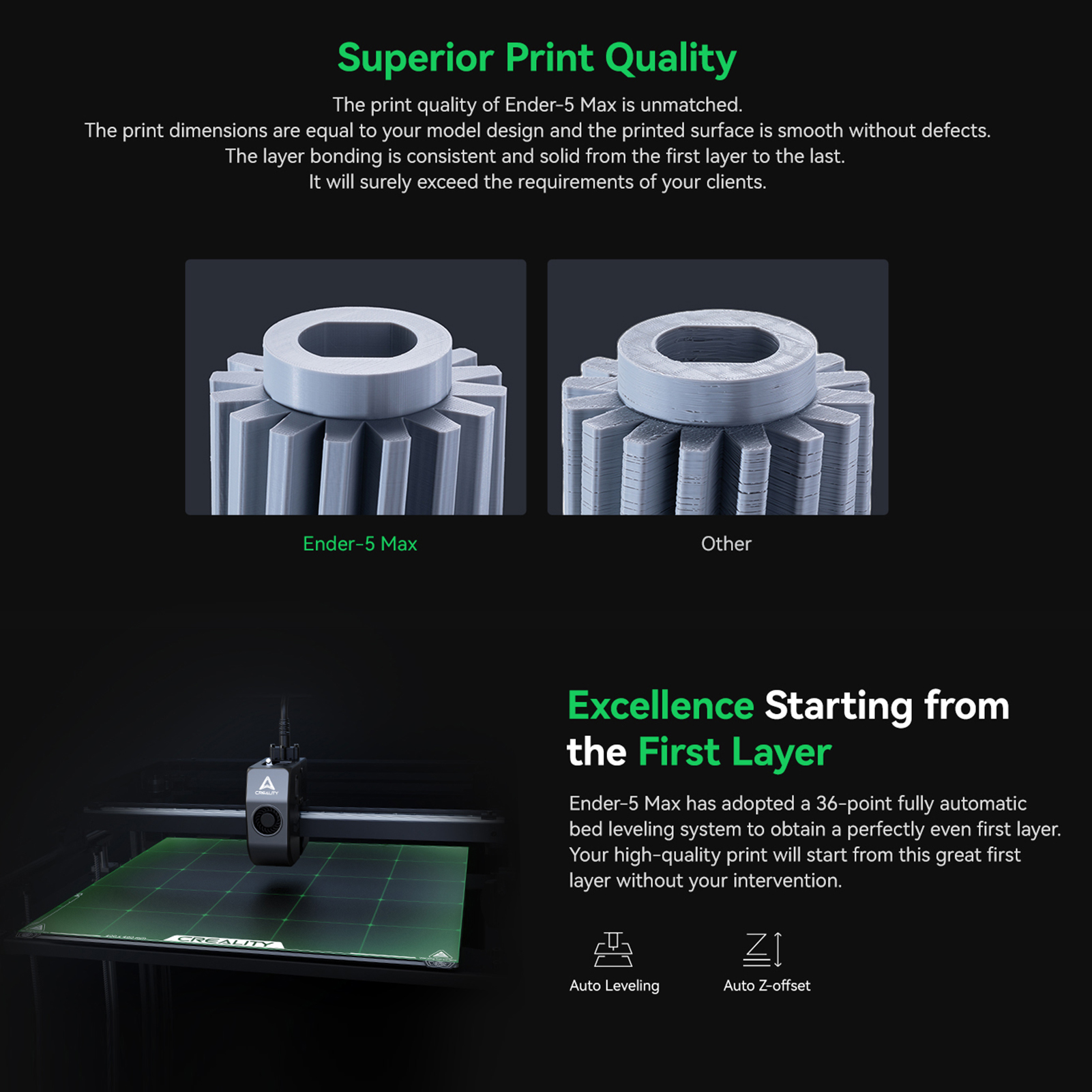 La stampante 3D ENDER-5 MAX è dotata di livellamento automatico, una velocità di stampa di 700 mm/s ed è compatibile con filamenti da 175 mm - 5