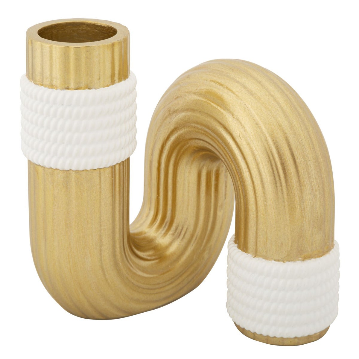 Wazon Dekoracyjny Tube 1, Poliester, Złoto, Seven Design
