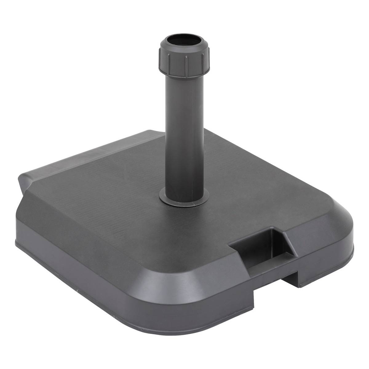 Hespéride Base Per Ombrellone In Calcestruzzo, Quadrata, 20 Kg, Colore Antracite, Con Tubo Da 58 Mm - 2