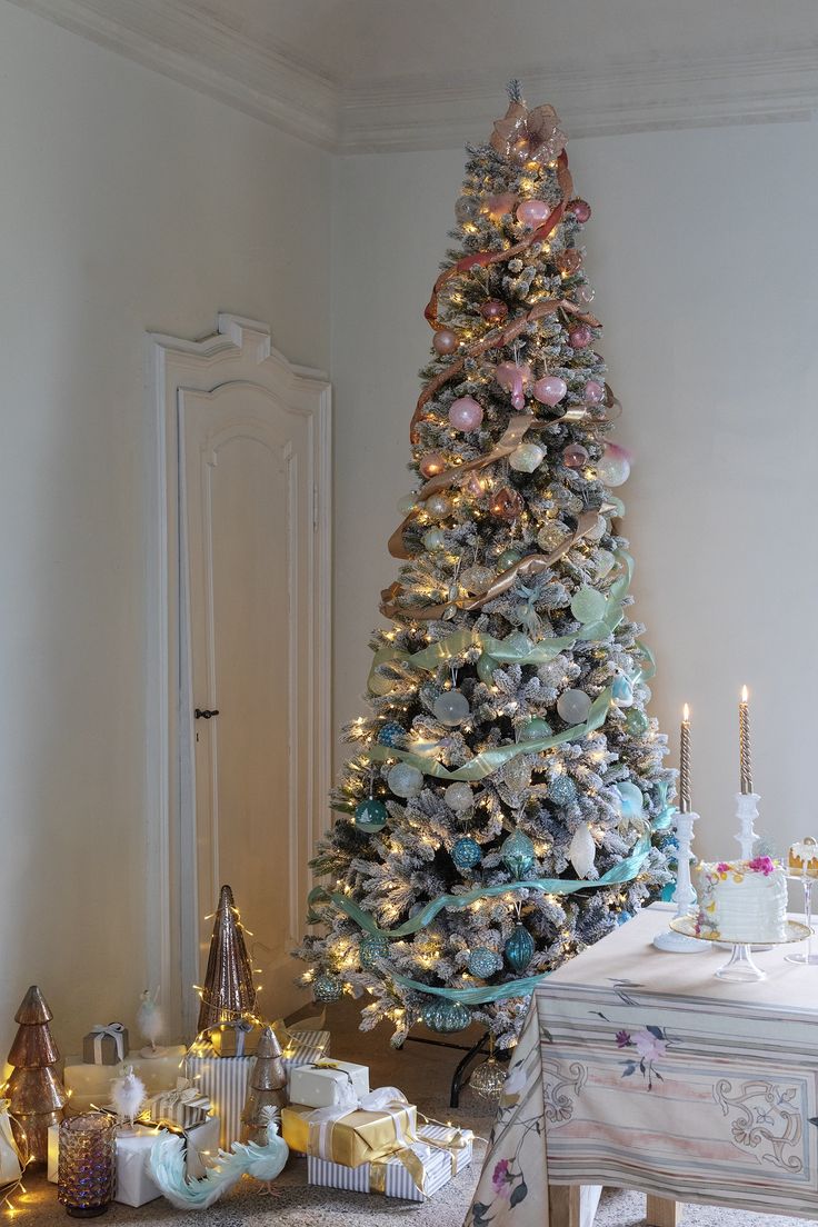 Box 24 Palle di Natale in Vetro D 2,5 cm - Rosa Cipria - 2