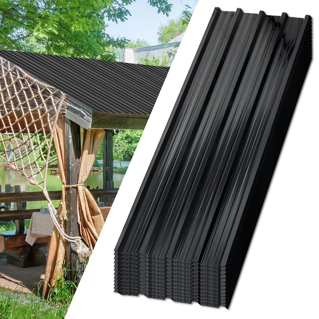 24x Blacha Falista Trapezowa na Dach, Plaques tôles profilées/ondulées Vert 129x46cm = 14m² tole de bardage résistantes intempérie