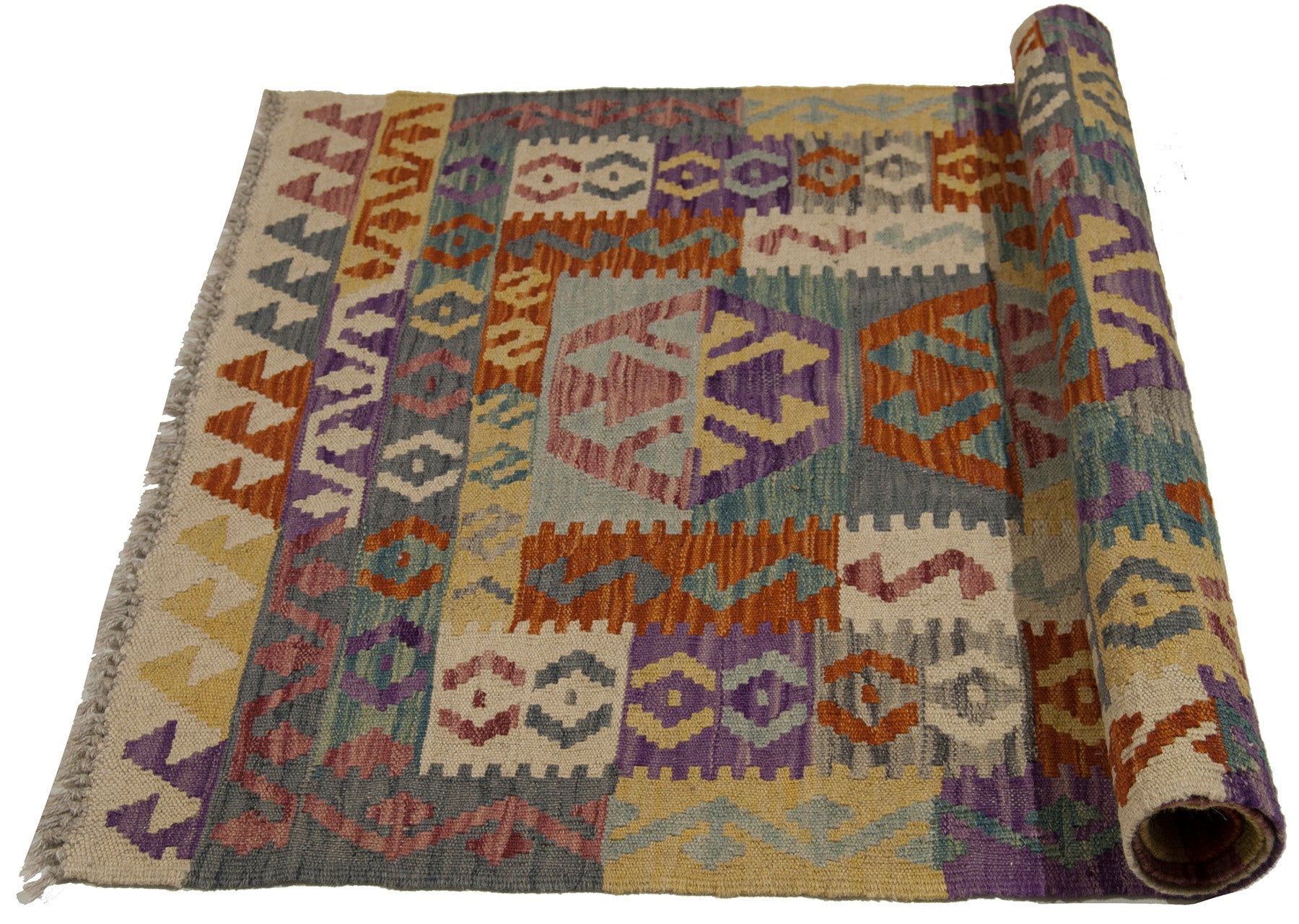 Kilim 128x83 cm Oryginalny, ręcznie robiony, łatwy do czyszczenia, styl plemienny