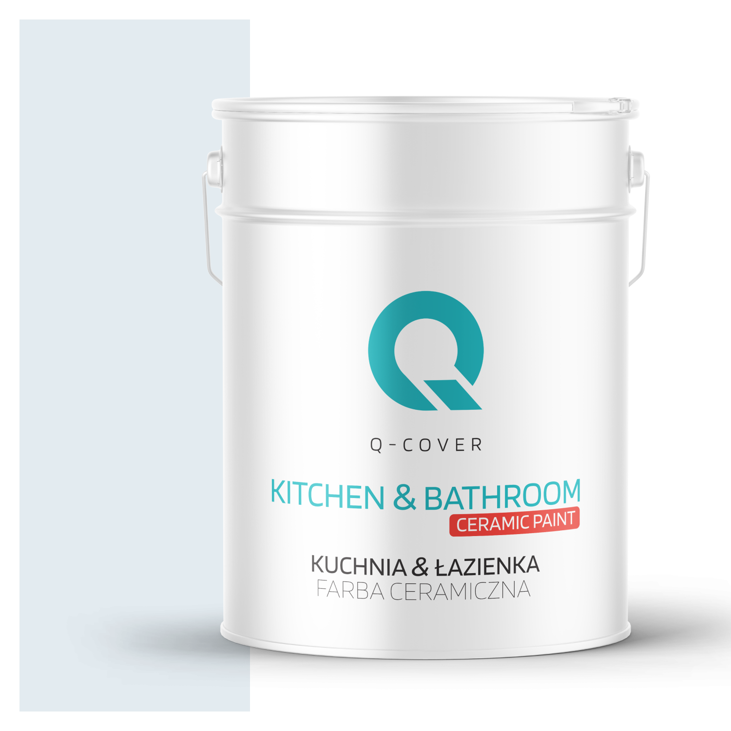 Farba Ceramiczna Kuchnia &amp; Łazienka Q-Cover Biel złamana w błękit H0179 Głęboki Mat 10L