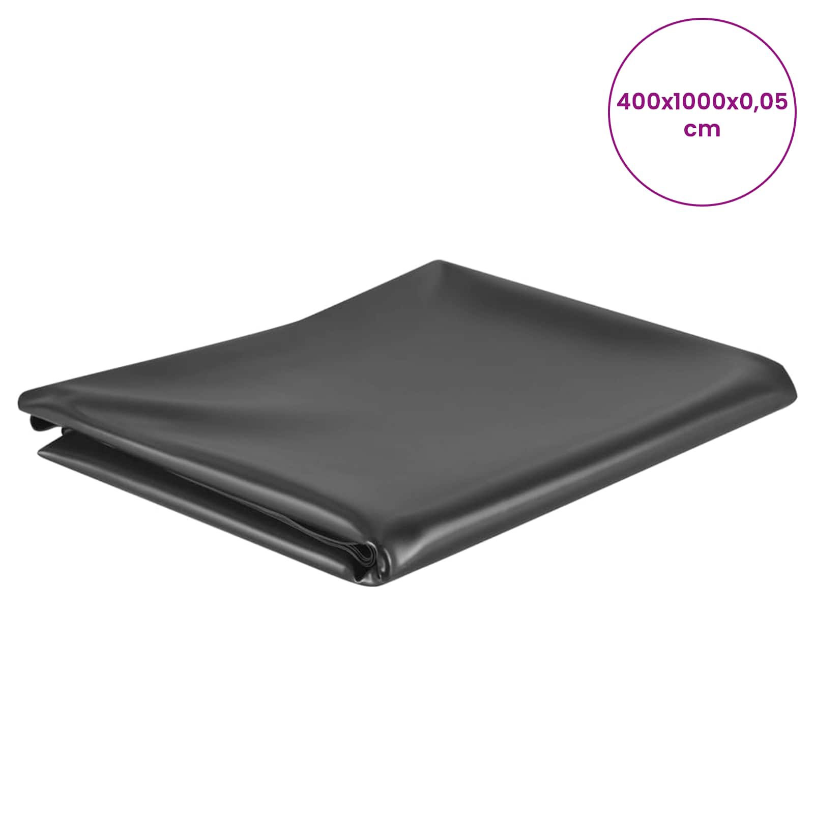 Bâche de bassin en PVC, 0,5 mm, noire, 4 × 10 m | Leroy Merlin