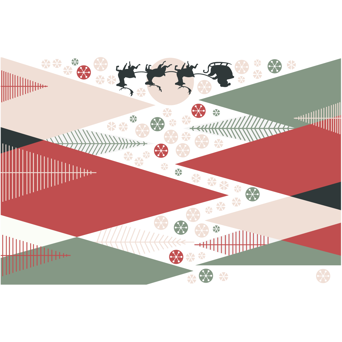 Adesivo montagne scandinave davanti alle renne! - Sticker adesivo - adesivi murali - 110x165cm - 2