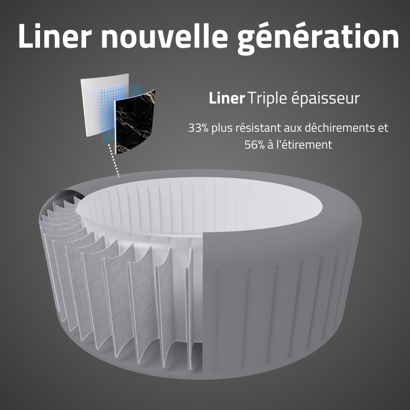 Bestway Spa gonflable carré Lay-Z-Spa Hollywood Luxe AirJet LED 4-6 personnes - 4