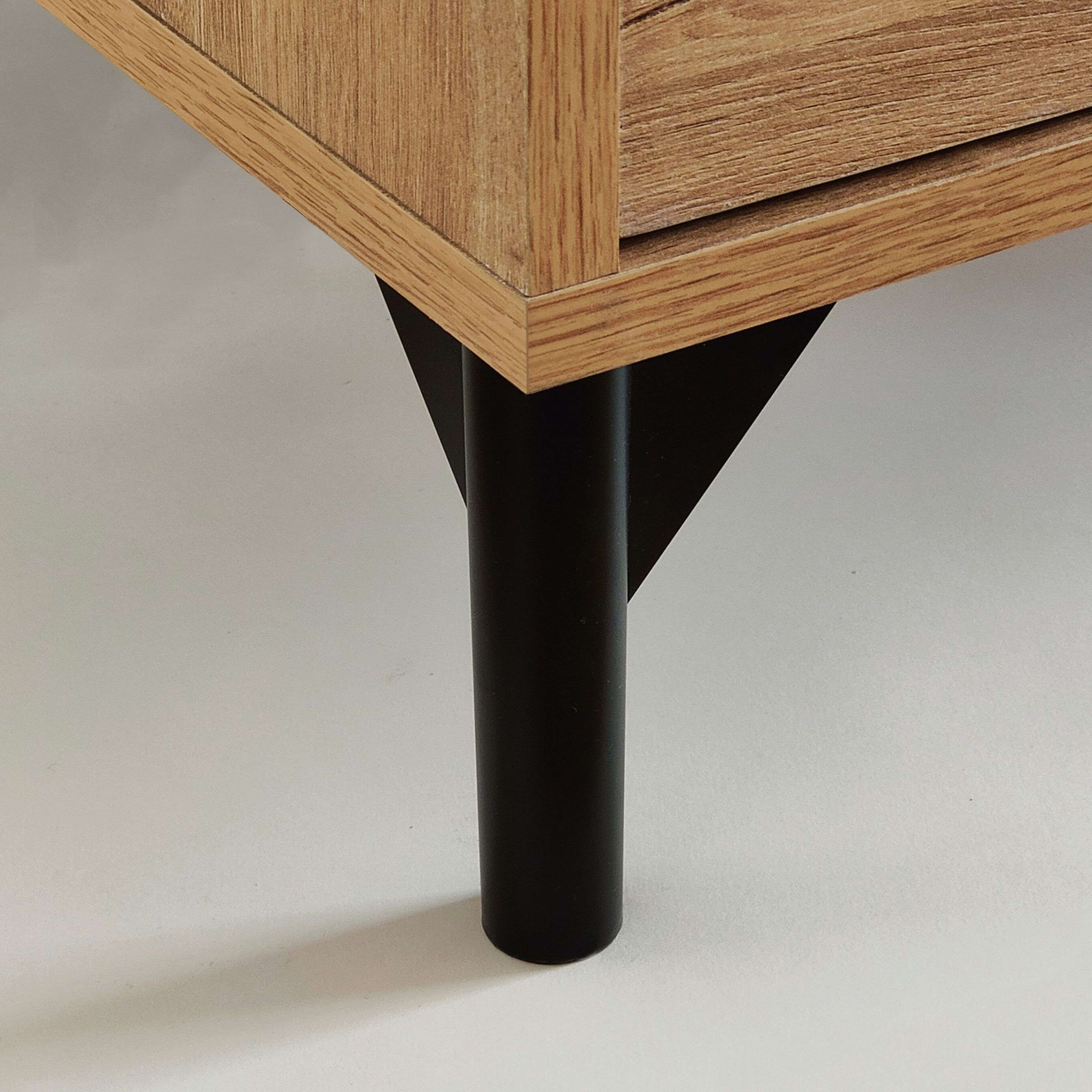 Meuble à chaussures Tokio avec 4 portes et 5 étagères, meuble d'entrée couleur chêne doré, 101 cm - 5