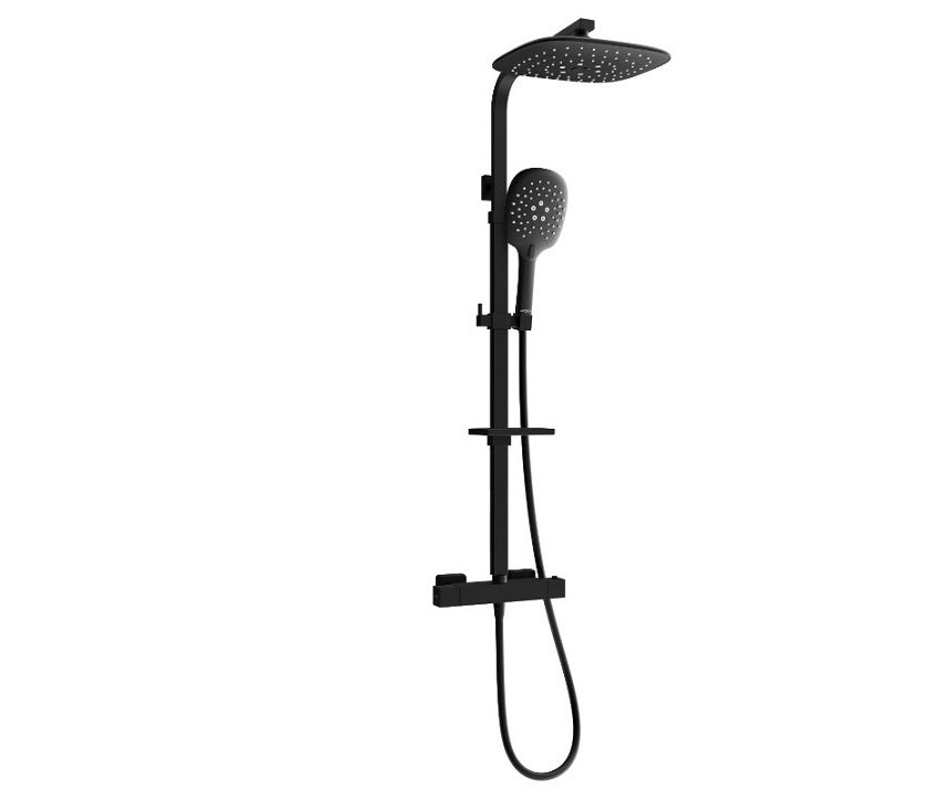 Colonne de douche thermostatique noir - 3