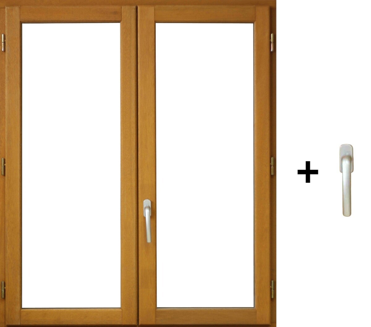 Fenetre Bois 2 Vantaux H125 X L90 Cm Côte Tableau, Poignee (ref 010220f9) Gd Menuiseries - 2