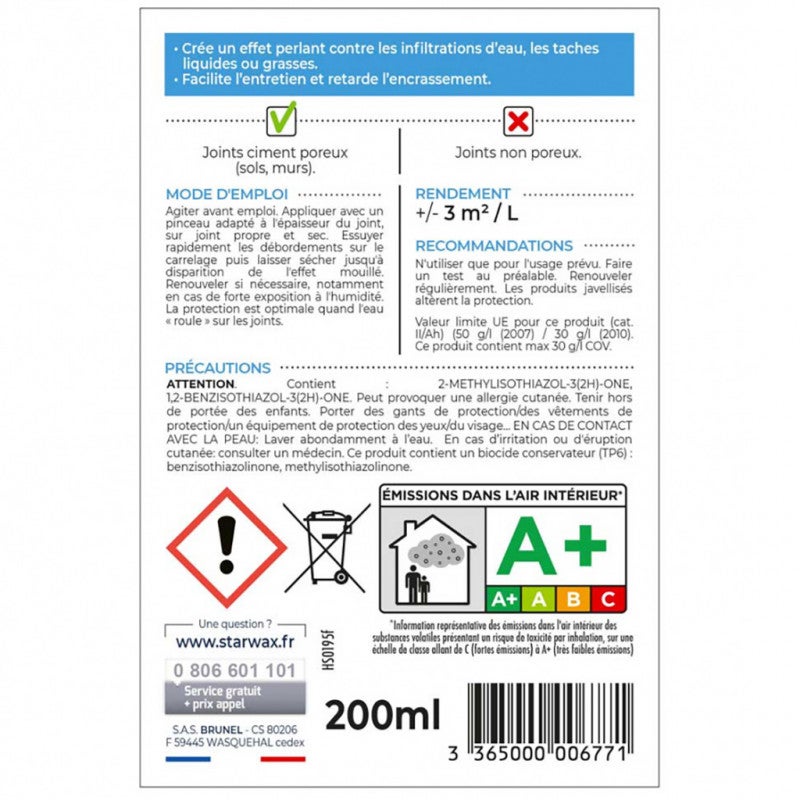 Impermeabilisant joints Starwax - 200 ml - 2