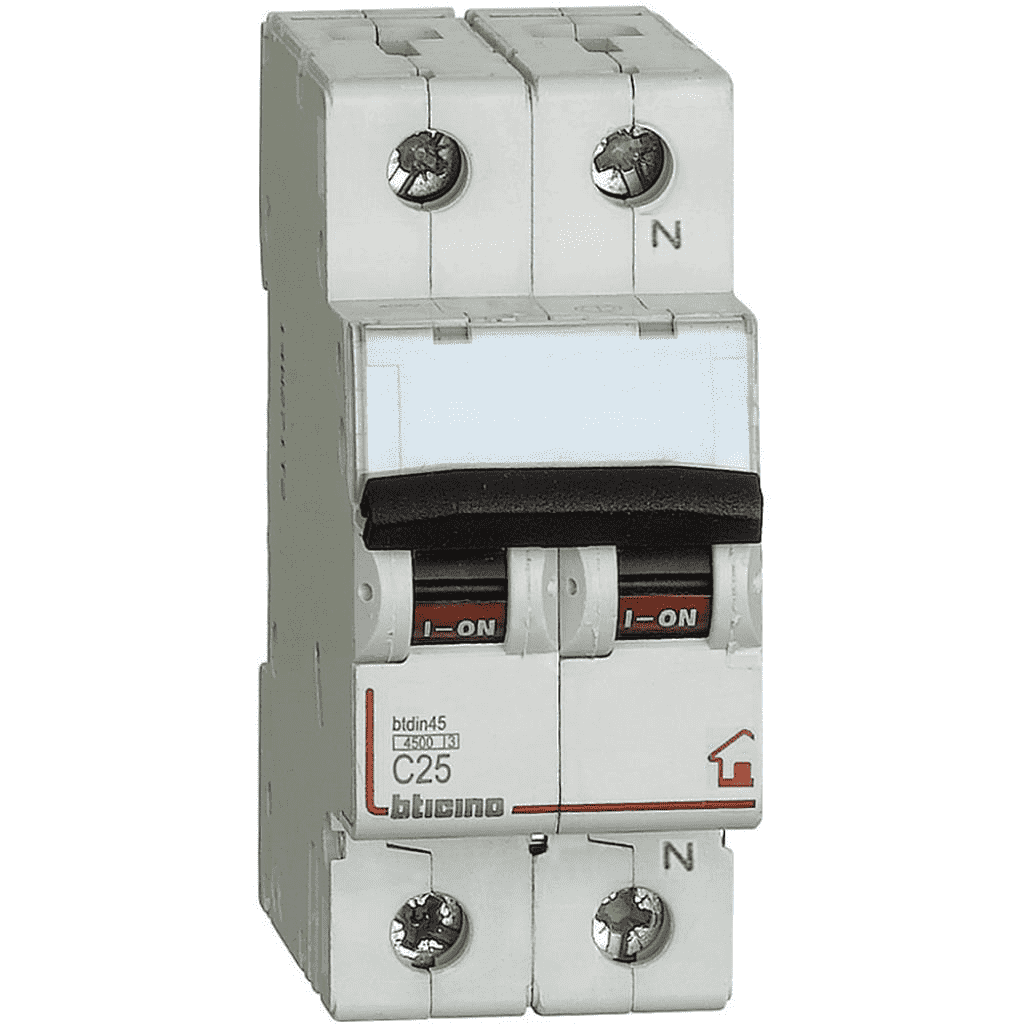 BTICINO G8813A/10A Interrupteur Magnéto-thermique Différentiel 1P N 10A