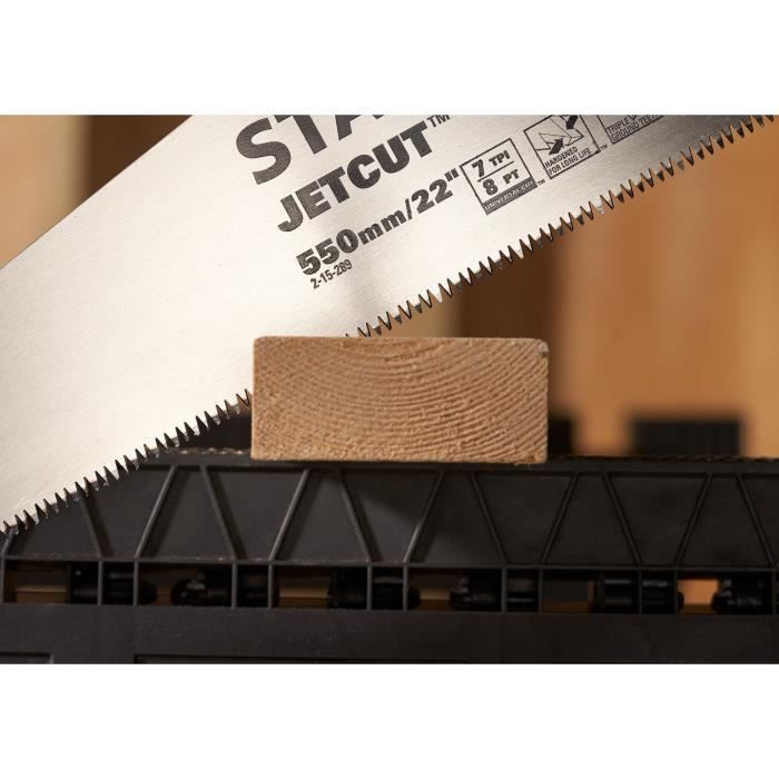 Scie égoïne coupe moyenne Jetcut STANLEY - 550mm - 6