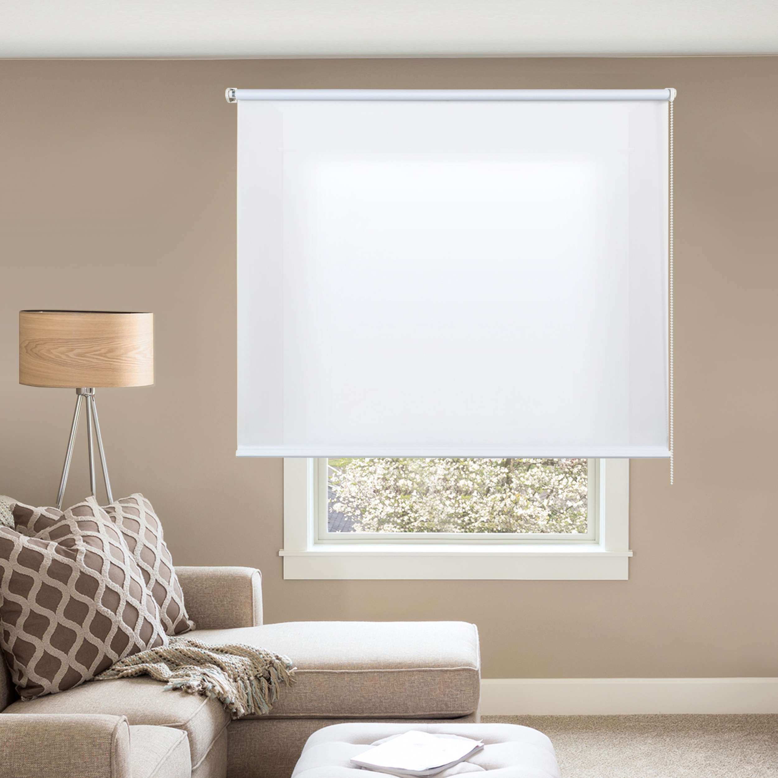 EasyFix Translucent Roller Blind, Persiana de rolo para instalação sem furação Branco, 75 x 180 cm - 2